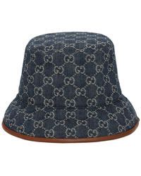 gucci denim bucket hat|Gucci canvas jacquard bucket.